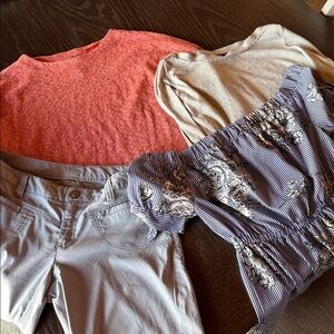 4-piece bundle Anthro Athleta Banana Republic women’s size medium spring summer